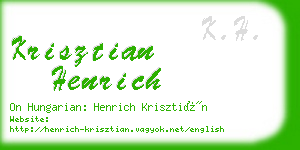 krisztian henrich business card